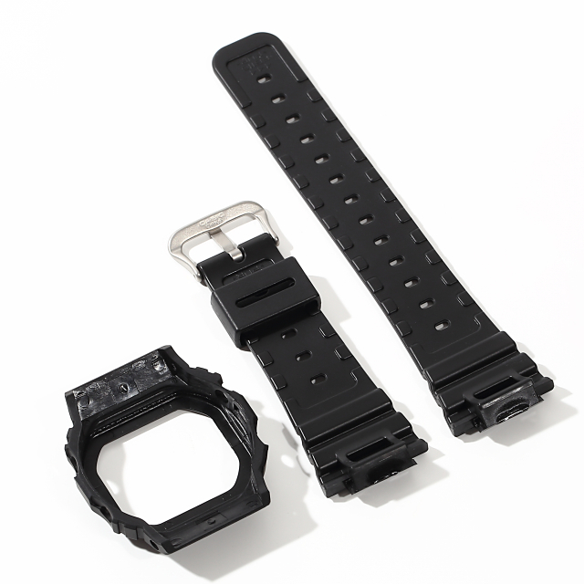 G-Shock DW5600 純正パーツ 【カバー＆ベルト】セット オールブラック