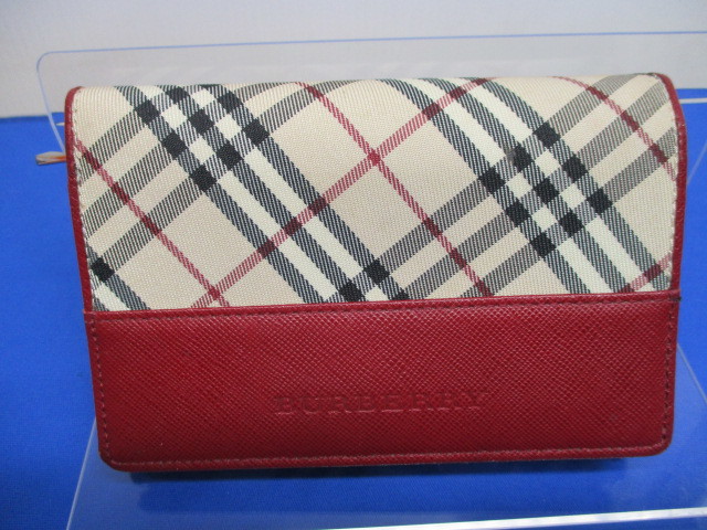 岩国店】 BURBERRY バーバリー 二つ折り財布 ノバチェック ベージュ