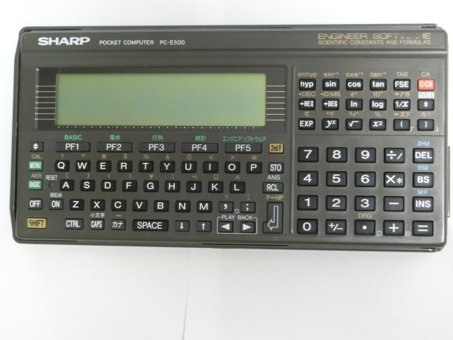 SHARP E-500 ポケコン PC-E500 SHARP ポケットコンピュータ ポケコン 美品 現状渡し Pocket