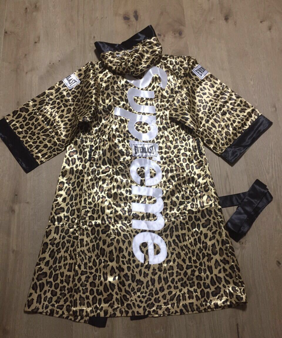 新品 国内正規品 Supreme Everlast Satin Hooded Boxing Robe Leopard