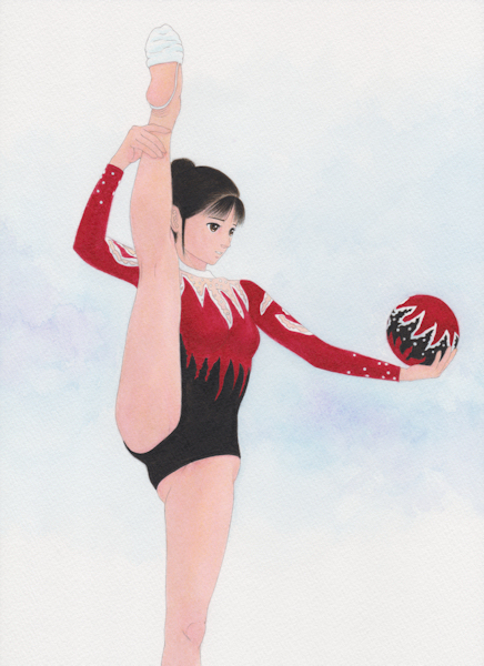 舞華 手描き 原画 オリジナル イラスト 069 ブラッディ レッド 新体操 レオタード 手描きイラスト 売買されたオークション情報 Yahooの商品情報をアーカイブ公開 オークファン Aucfan Com