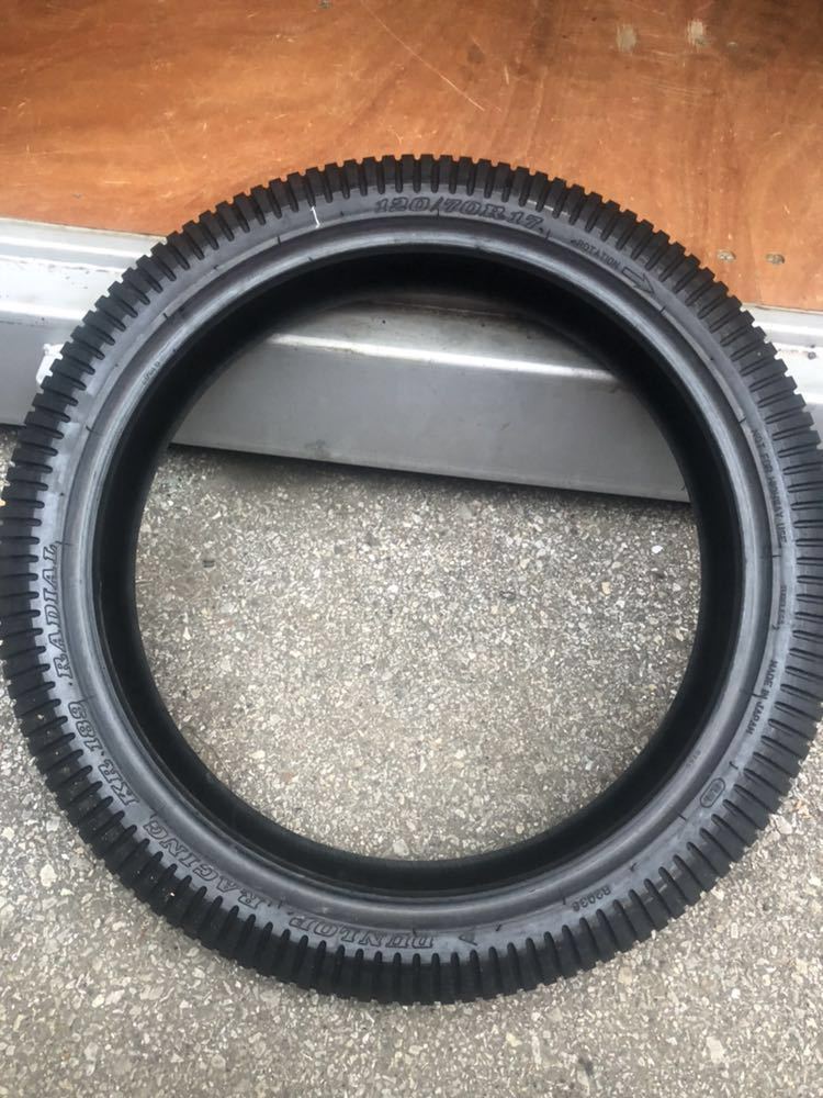 ダンロップ KR189 120/70R17 レインタイヤ バリ山 モタード ロード