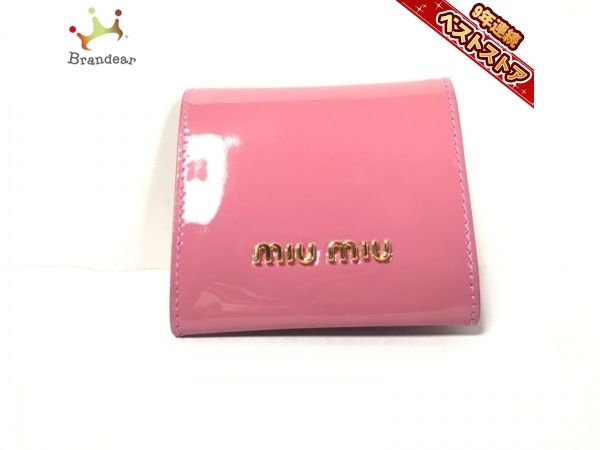 【爆買い，人気】 ミュウミュウ miumiu コインケース - エナメル レザー ピンク リボン 財布(その他)｜売買されたオークション情報、yahooの商品情報をアーカイブ公開 - オークファン 服飾小物