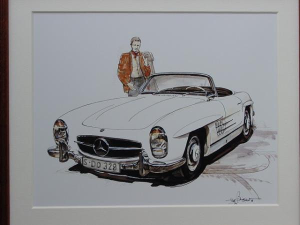 Bowイラスト額 メルセデスベンツ300sl 木製額76 メルセデス ベンツ 売買されたオークション情報 Yahooの商品情報をアーカイブ公開 オークファン Aucfan Com