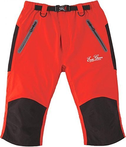 50%off エバーグリーン L EGストレッチ クロップド レインパンツ レッド