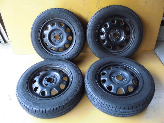 ET3462 スズキ kei 純正 鉄ホイール グッドイヤー 夏タイヤ 165/70R14