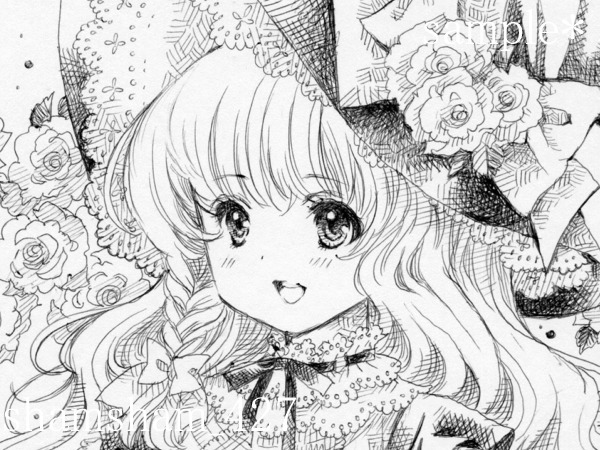 同人手描きイラスト☆東方Project☆霧雨魔理沙＜線画＞☆B5ケント