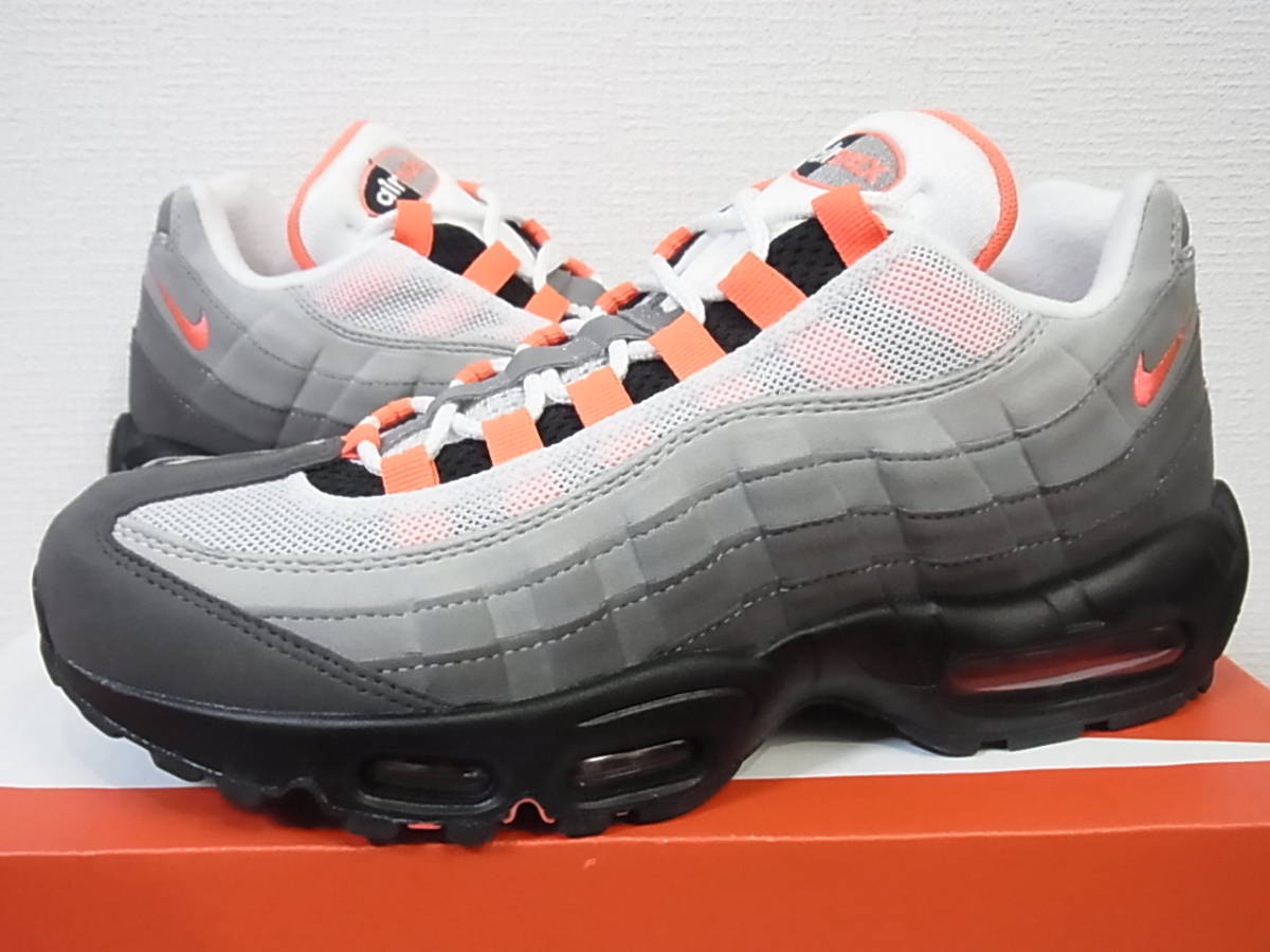 ファッション通販店 新品同様箱付 NIKE AIR MAX 95 OG WHITE SOLAR RED 
