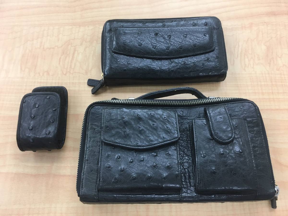 3WAY ショルダーポシェットバッグ お財布機能付き OSTRICH 