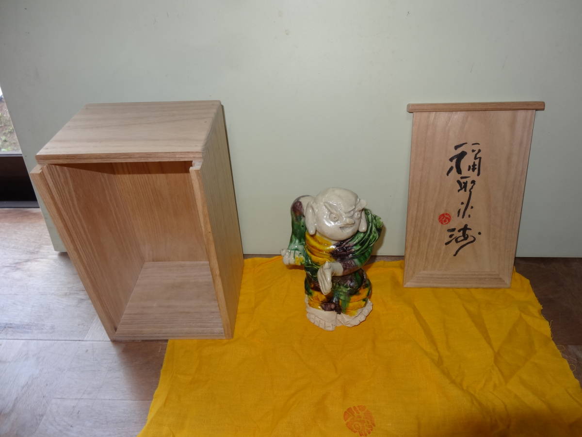 共箱 - 清水公照(作) 東大寺管長 泥仏 -清水公照 ブロンズ製 「華髪 