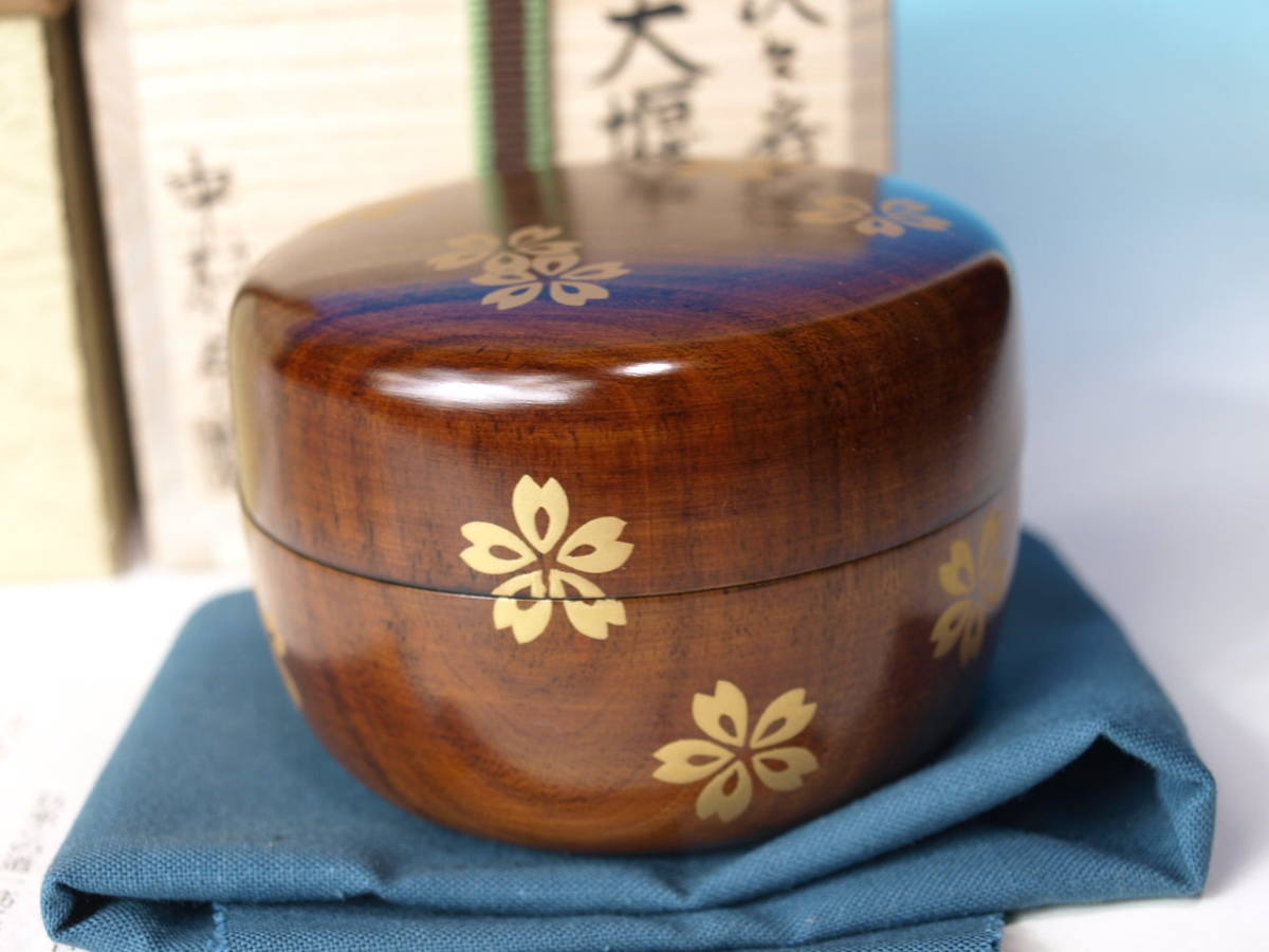 鈴村清斎 : 加賀蒔絵師 輪島塗 棗 ホーム＆キッチン 加賀蒔絵 笹に短冊 