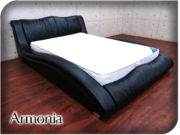 展示品 Armonia/アルモニア Metria Sommeil ポケットコイル モダン ダブルベッド eee3586f(マットレス付き ...