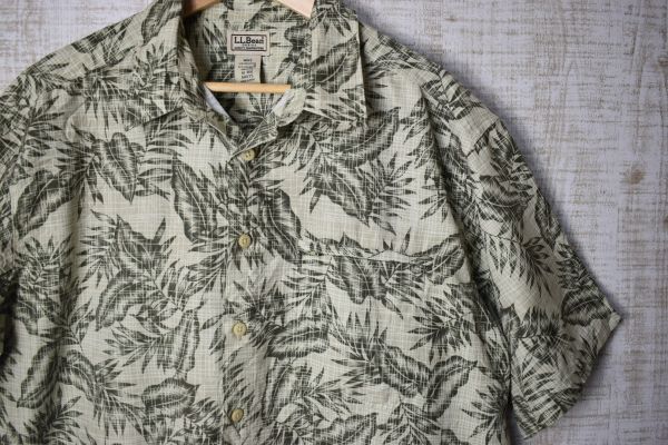 爆買い，安い 良品 US古着 L.L.Bean エルエルビーン ビッグサイズ アロハシャツ アウトドア ボタニカル柄 総柄 グリーン XL ポリ 9362(男性用)｜売買されたオークション情報、yahooの商品情報をアーカイブ公開 - 男性用