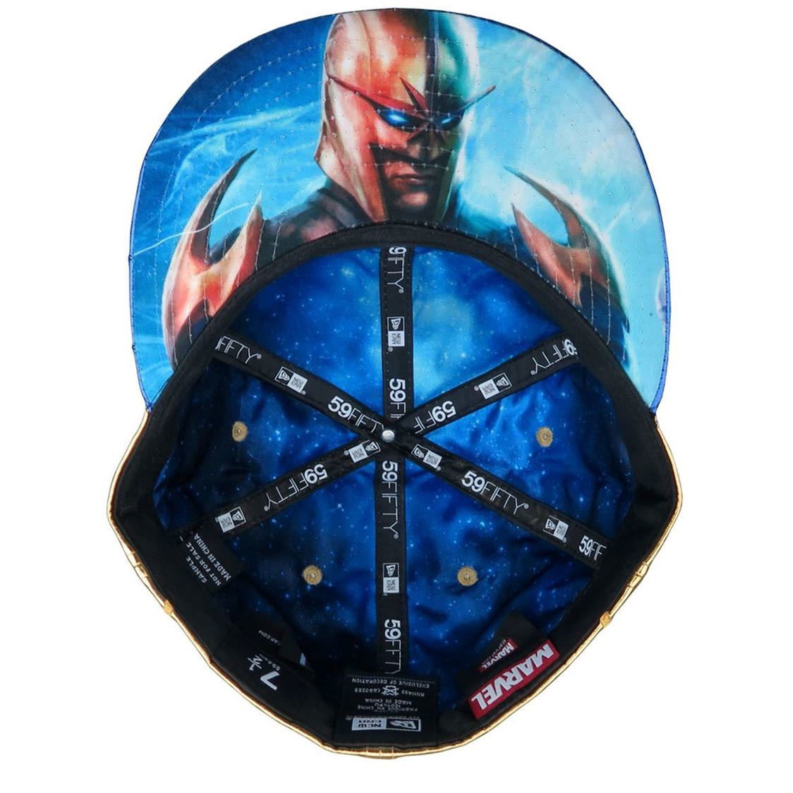 Marvel Nova Corps Armor 59Fifty 7 1/2 Guardians of the Galaxy Thanos マーベル ガーディアンオブギャラクシー ノバ アベンジャーズ Nova Corps 59Fifty Proves MCU size
