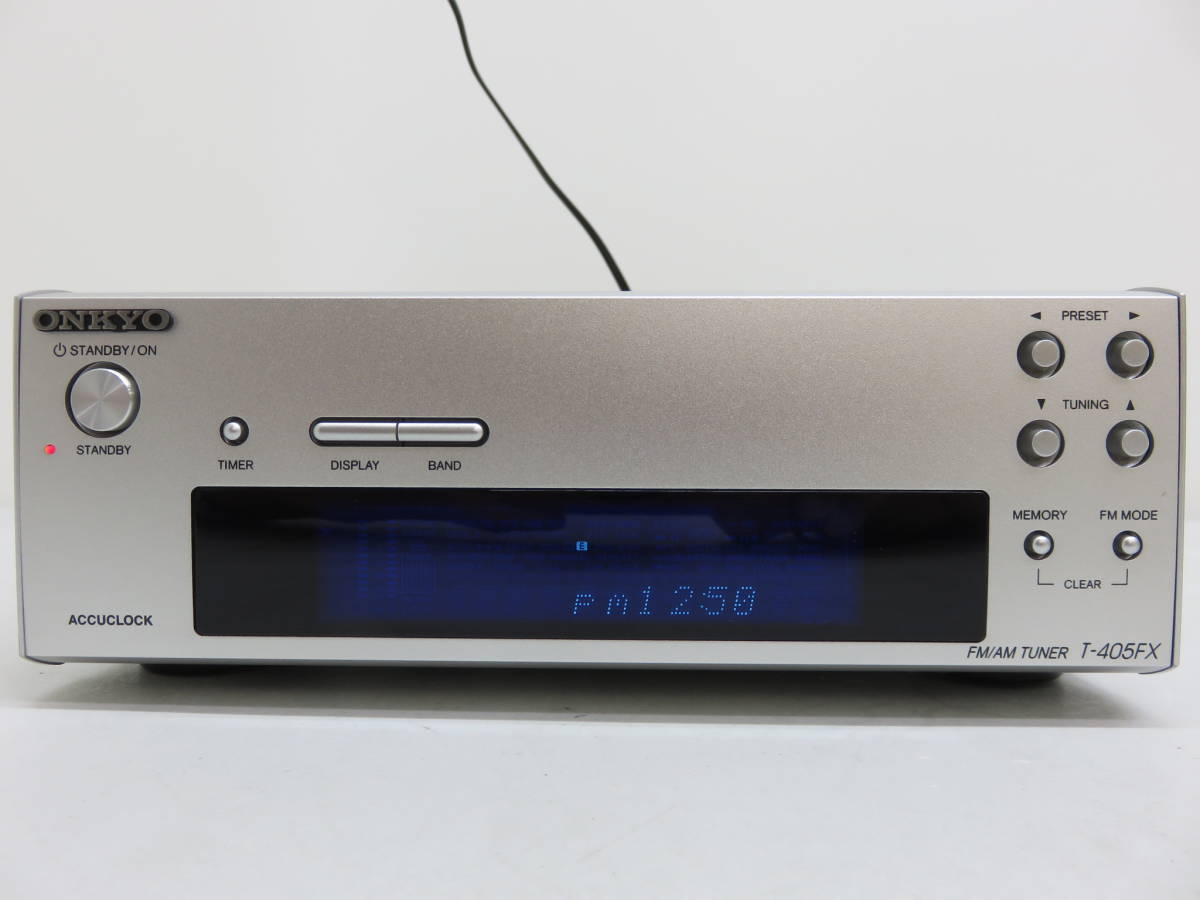 ONKYO オンキョー T-405FX FM AM チューナー 275直系 コンパクト 自動 