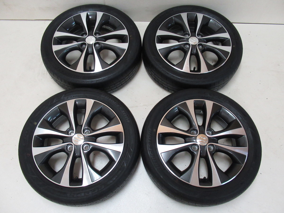 ワゴンR スティングレー 純正ホイール ４本セット165/55R15 スズキMH34SワゴンRスティングレー純正 4.5J-15 off+45 pcd100/4H