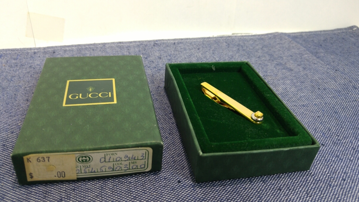美品Gucci 美品 GUCCI グッチ ネクタイピン グッチ 先端ダブルG 美品Gucci 美品 GUCCI グッチ ネクタイピン グッチ 先端ダブルG