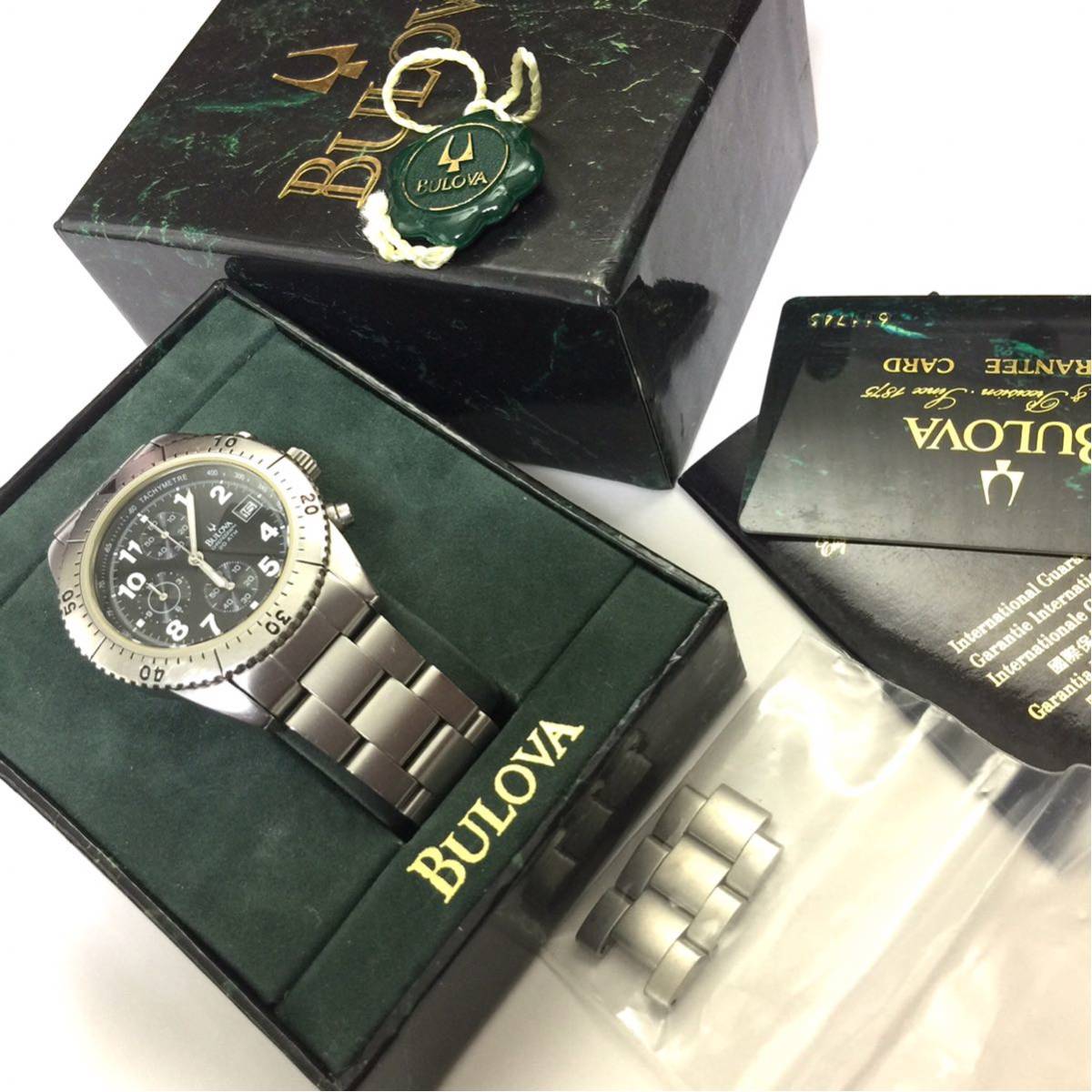 Bulova BVD103クロノグラフ腕時計 ブラッククオーツ｜ ブローバ クロノ 
