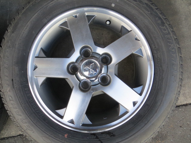 187-29　ミツビシ純正　パジェロミニアルミホイール＆ラジアルタイヤ　175/80R15　2015年　4本セット