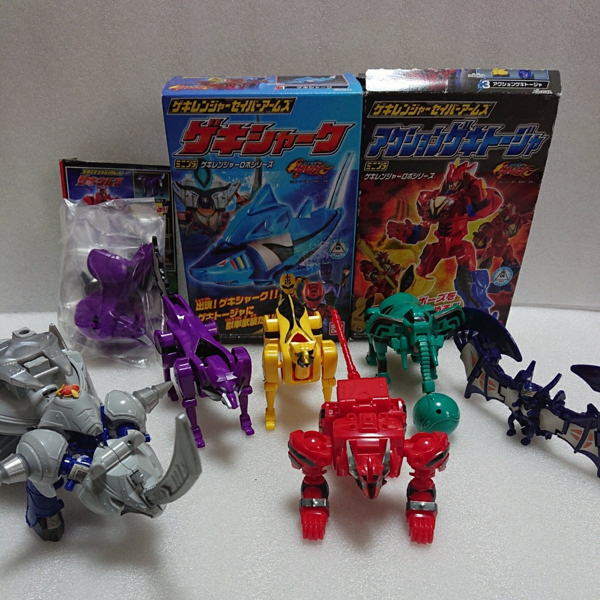 ミニプラ 獣拳戦隊ゲキレンジャー 9点セット ゲキトージャー サイダイオー セイバーアームズ_1