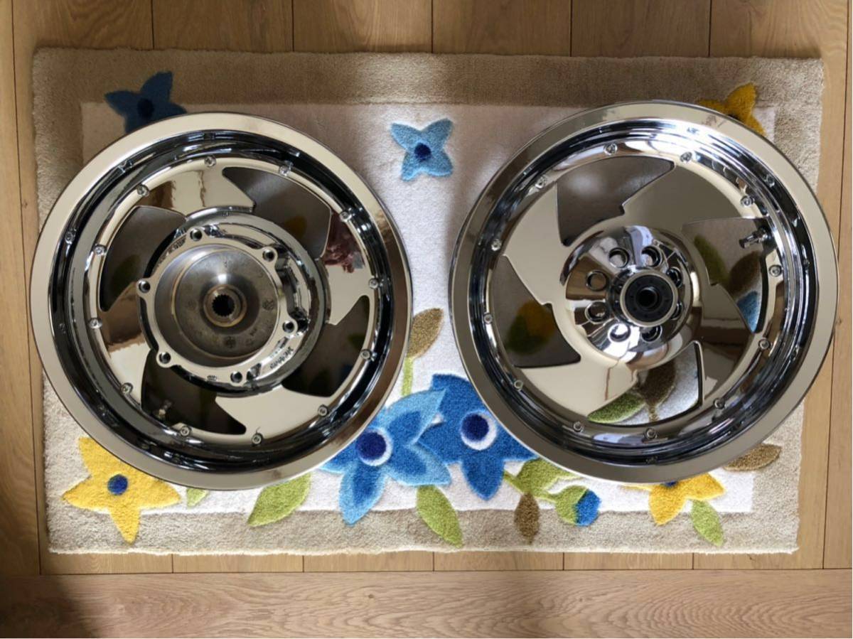 ポン付け可マジェスティ250 フル 13インチアルミメッキホイール YAMAHA