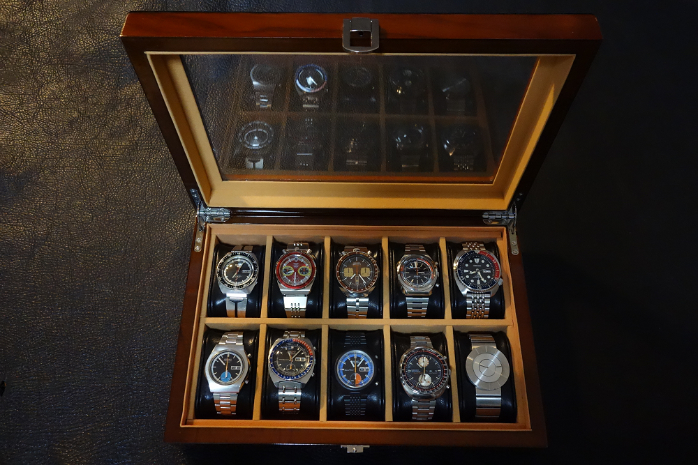 腕時計ケース 高品質本牛革製クッション 木製 10本収納 コレクション ディスプレイ ボックス 黒 ウォッチケース 新品 アンティーク レザー 腕時計ケース 木製 ケース 収納 おしゃれ 時計