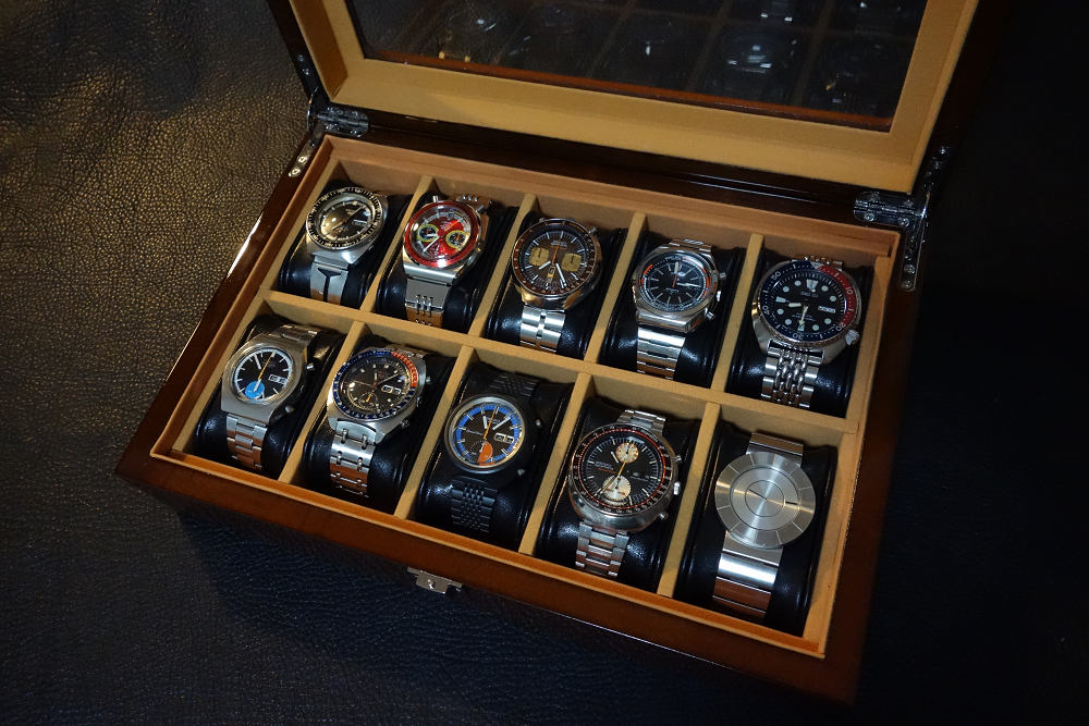 腕時計ケース 高品質本牛革製クッション 木製 10本収納 コレクション ディスプレイ ボックス 黒 ウォッチケース 新品 アンティーク レザー 腕時計ケース 木製 ケース 収納 おしゃれ 時計