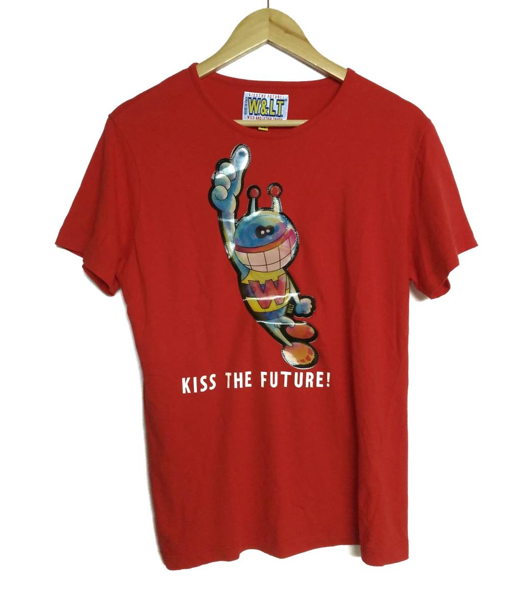 W< ウォルト PUK-PUK パクパク ビッグ ホログラム Lサイズ 赤 Tシャツ 