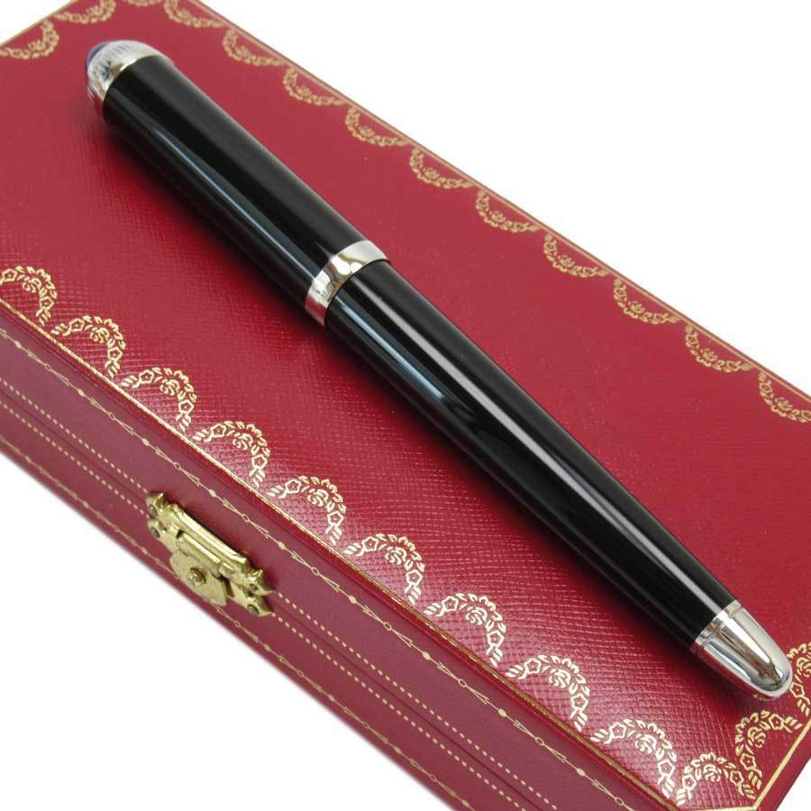 Cartier カルティエ ボールペン 真鍮 ブラックxシルバー 50339