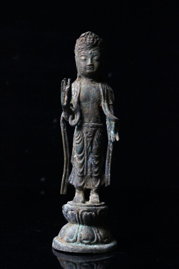 Yahoo!オークション 【櫻】李朝 時代 古青銅製 小仏像 立像 朝鮮仏教