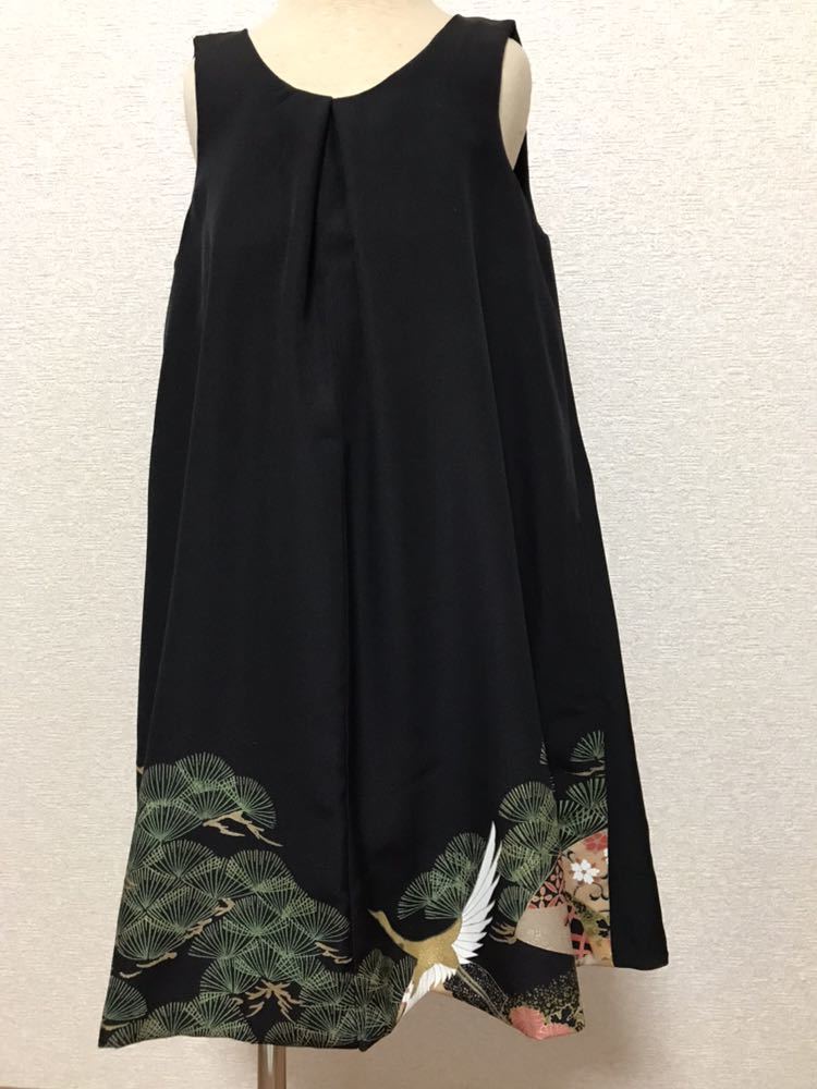 2 江戸褄リメイク ドレープワンピース 100 100 95 104cm 売買されたオークション情報 Yahooの商品情報をアーカイブ公開 オークファン Aucfan Com