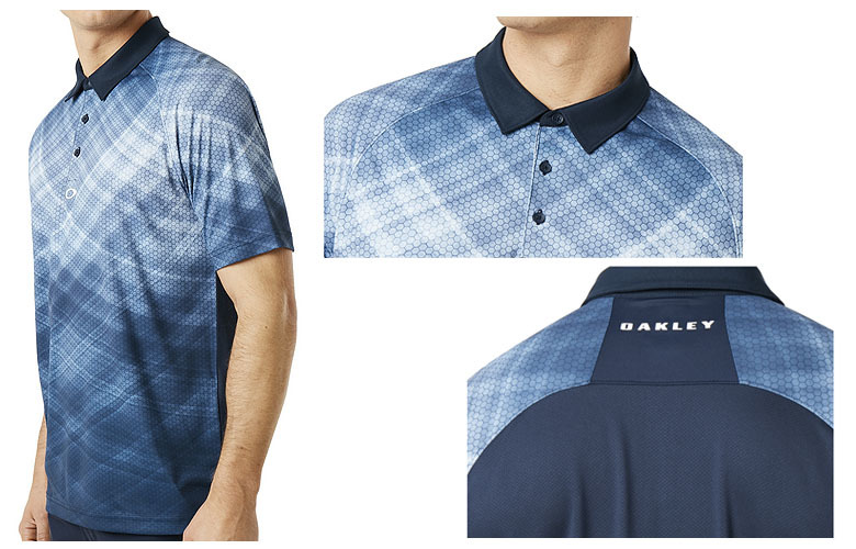 【新品】OAKLEY（オークリー）「Barkie Gradient Golf Polo SS」【434312】【6AC：Fathom/JP(L)】バッバ・ワトソン着用モデル