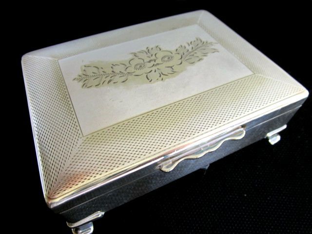 シガレットケース 英国アンティーク シルバーp BOX 葉巻 英国
