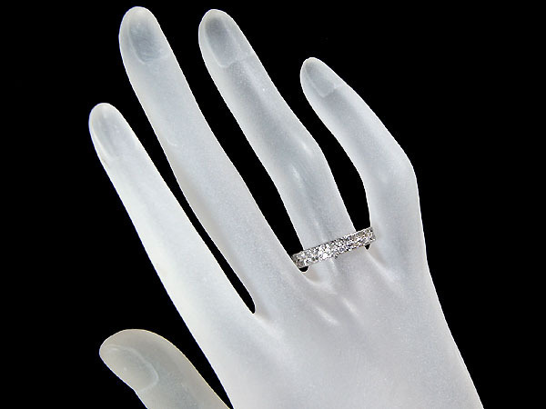 1円～【ジュエリー極】キラキラ輝く！ダイヤモンド総計1.50ct 高級Pt900フルエタニティリング h1644om【送料無料】