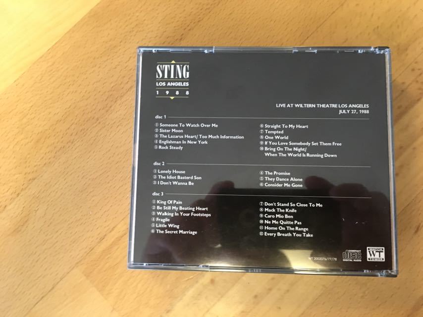（高音質SB）Sting ／ Los Angeles 1988 (Watch Tower WT 2002076/77/78)