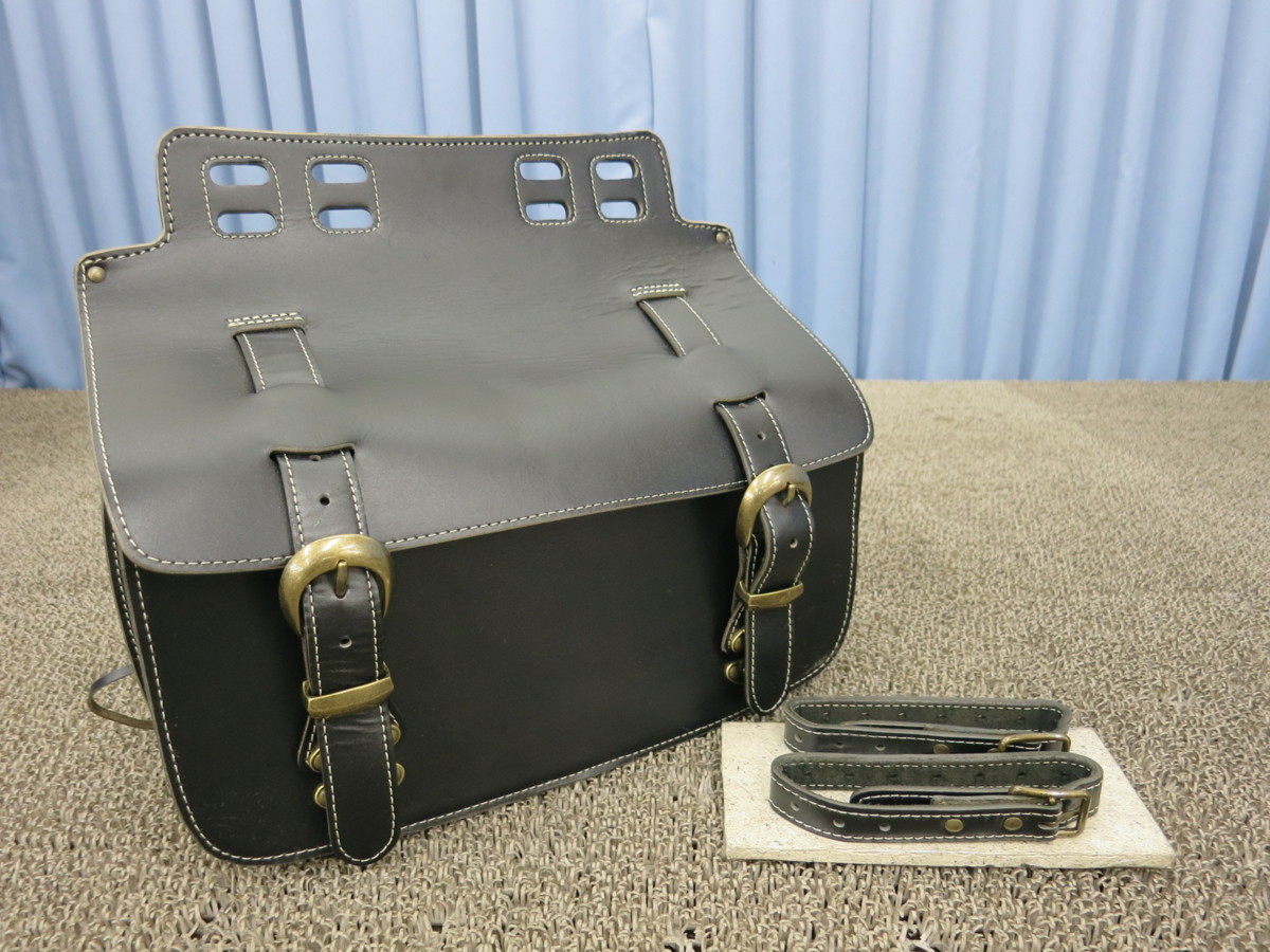 デグナー SB-47IN ダークブラウン 10L 牛革 サドルバック バイク