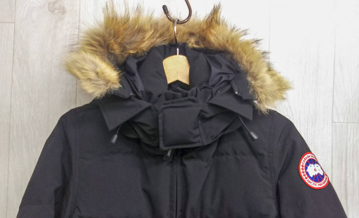 CANADA GOOSE カナダグース ダウンコート ダウン80％ フェザー20％ 毛コヨーテ フード取り外し可 カナダ製 防寒 68F8490 M ブラック