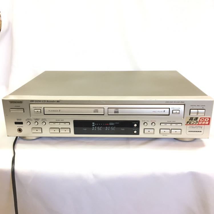 HOT TEAC CDレコーダーデッキ RW-D250 ティアック ジャンク CDデッキ