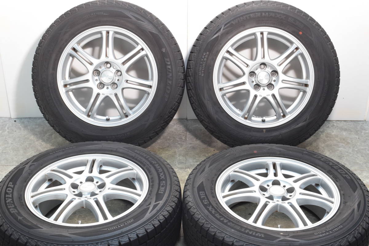 バリ溝】FLO-TECH 16in 6J +48 PCD100 ダンロップ ウインターマックス