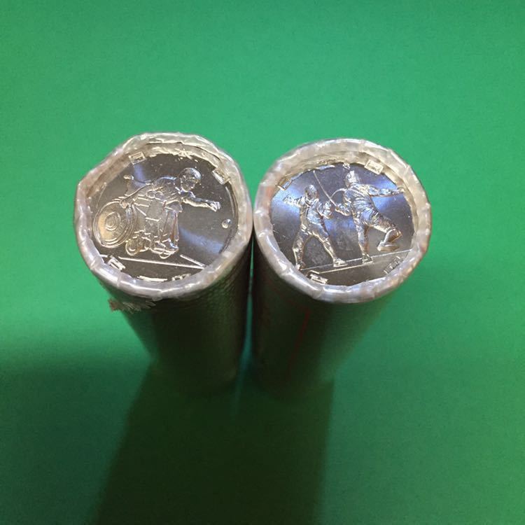 【HOT，爆買い】 2020年東京オリンピック パラリンピック 記念貨幣 100円 50枚ロール 各1本(平成)｜売買されたオークション情報、yahooの商品情報をアーカイブ公開 - オークファン 記念硬貨