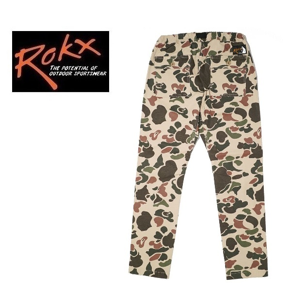 ロックス カモフラージュ ジャム パンツ ROKX&frasl;MG RXMF251006&frasl;パンツ ROKX MG &frasl; RXMF251006 CAMOUFLAGE ROKX&frasl;パンツ&frasl;MG クライミングパンツ JAM コットンストレッチ BASE:ROKX（ロックス）のカモフラ柄ショートパンツが入荷！！