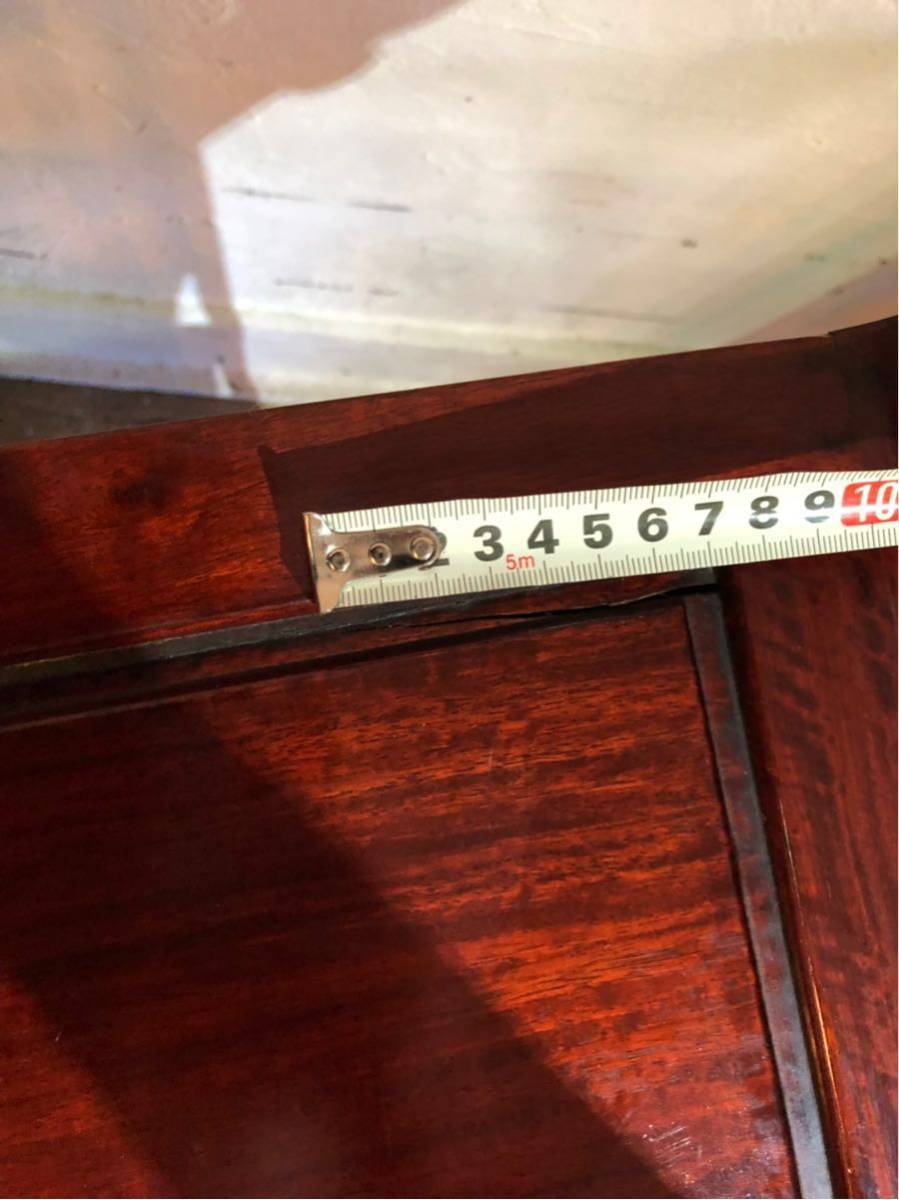 輸入禁止材 紫檀 無垢 タガヤサン 高級 茶棚 違い棚 飾り棚 飾棚 サイドボード 唐木 茶箪笥 置水屋 煎茶道具 和家具 和室伝統工芸中国花梨 