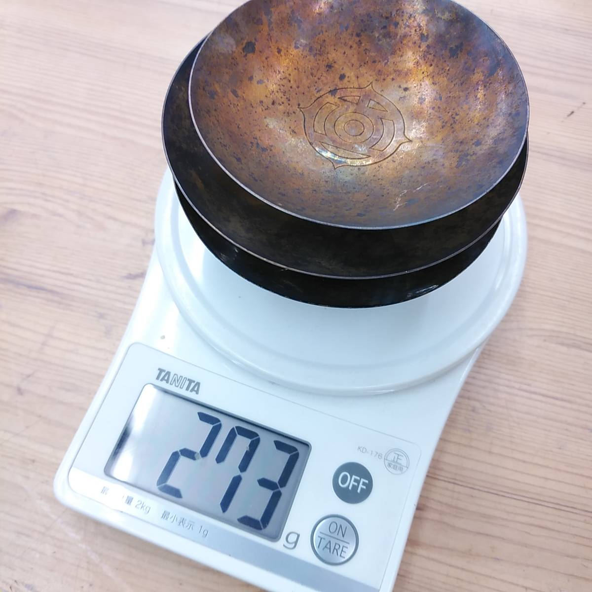 純銀 銀杯 273g 盃 銀盃 酒器 潰し 山崎謹製 純銀三越 純銀盃 三重盃