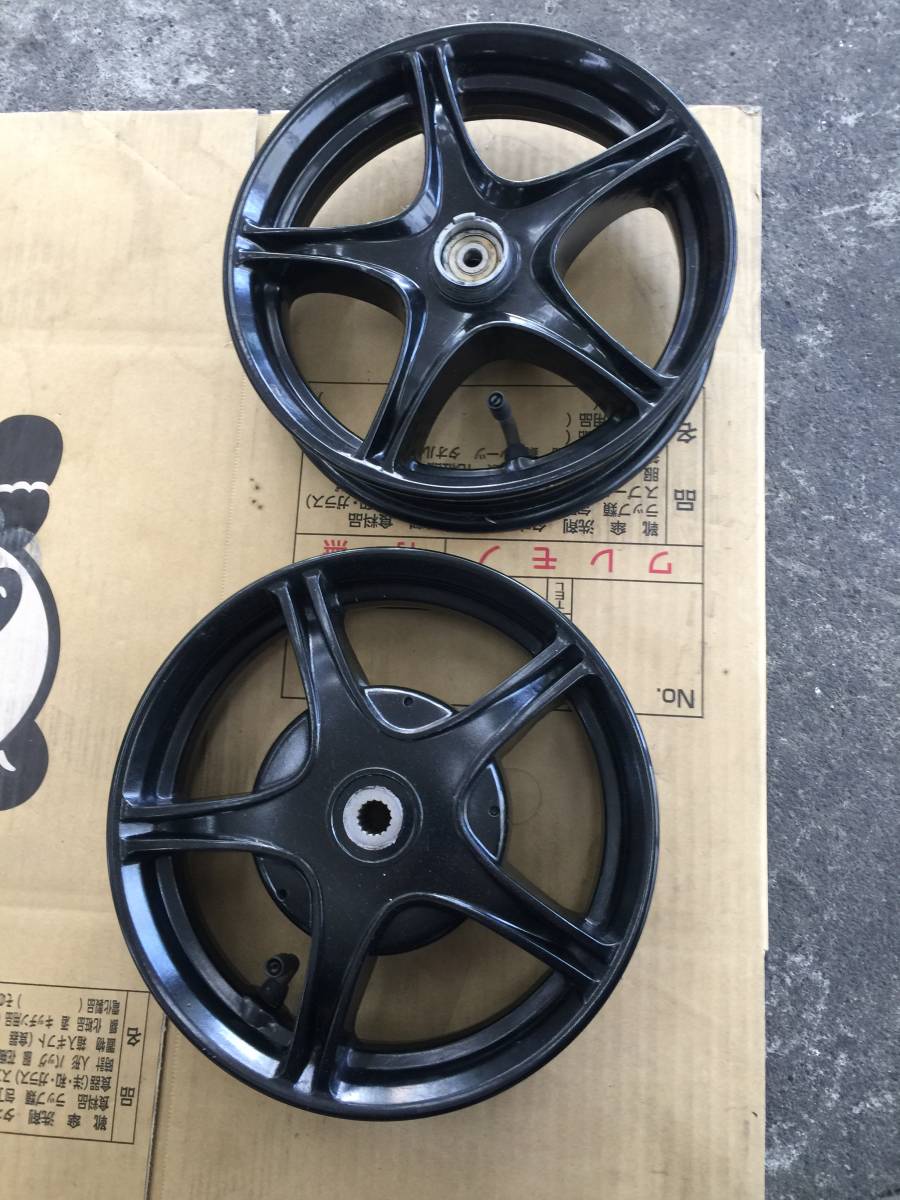 ジョグZR 前後ホイール 中古( SA39J JOG エボ フロント ディスク リヤ )