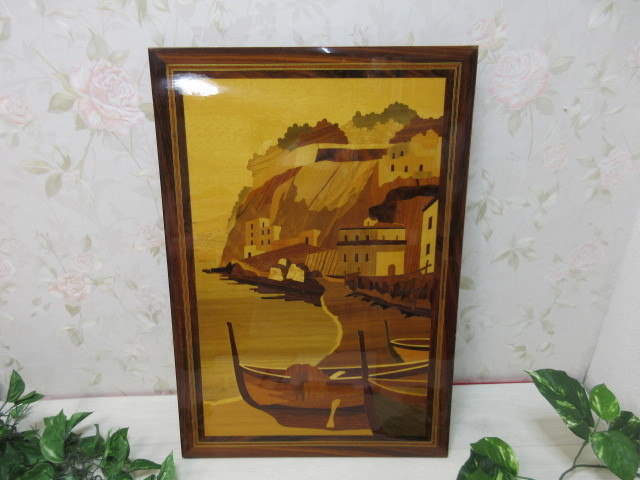 定番人気，100%新品 14エ855 イタリア製 伊製 寄木細工 木画 風景画 壁飾り 41ｃｍ&times;59ｃｍ 厚み1ｃｍ(木工、竹工芸)｜売買されたオークション情報、yahooの商品情報をアーカイブ公開 - オークファン 木工、竹工芸
