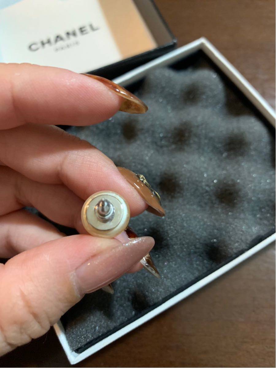 100円～本物シャネルパールピアス