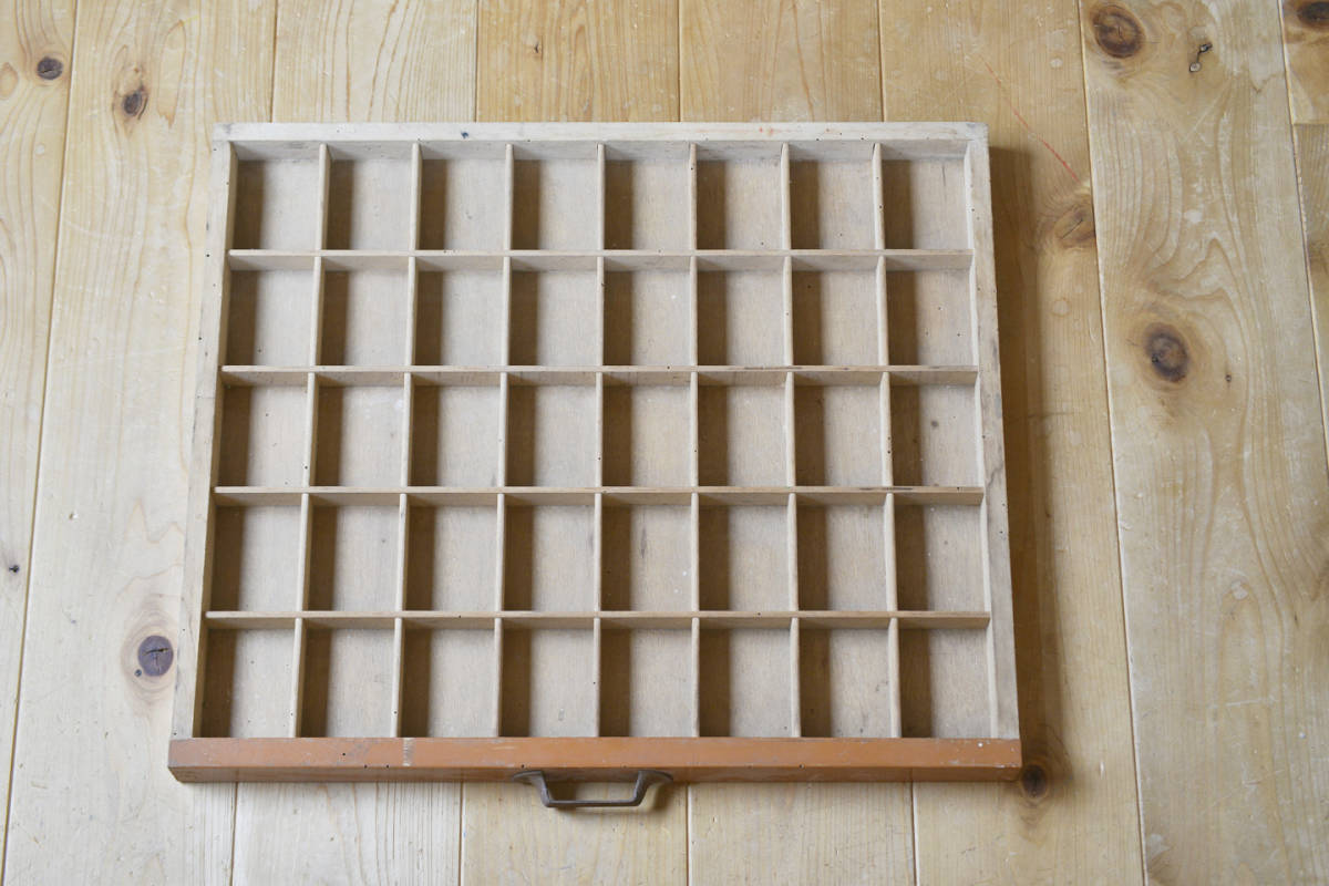 イタリア製 アンティーク 木製トレイ ヴィンテージ プリンタートレイ