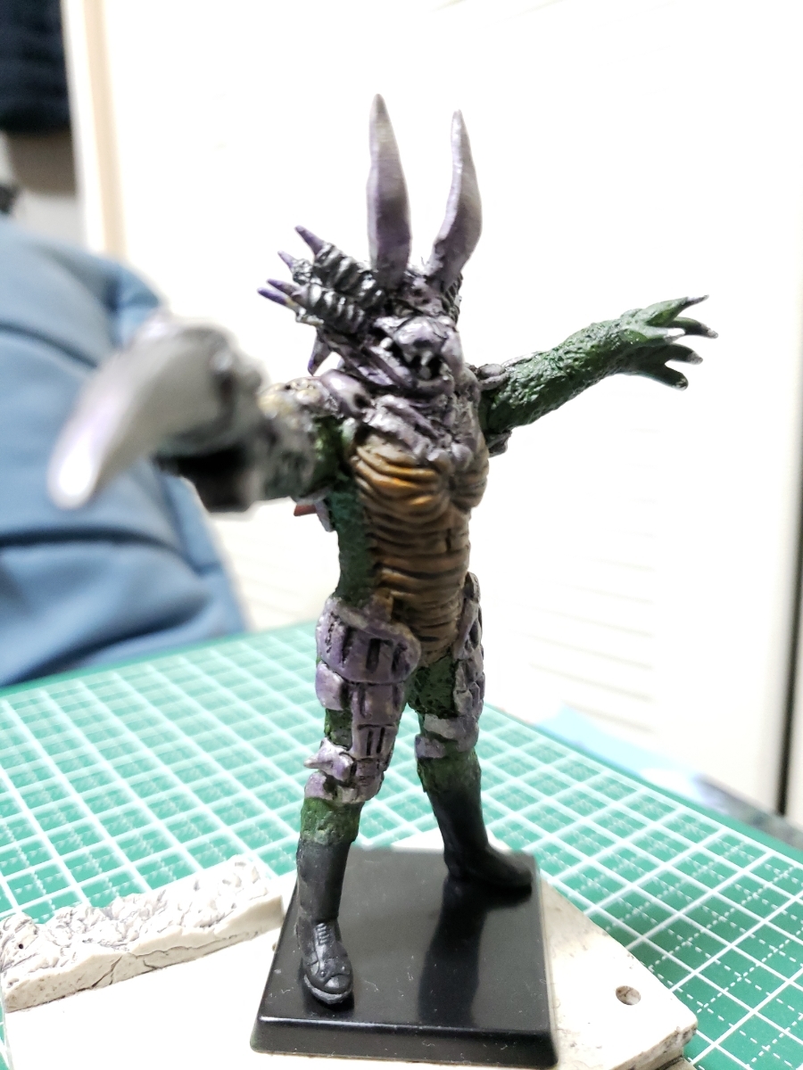 HG 仮面ライダーBLACK RX グランザイラス 改造リペイント完成品の入札
