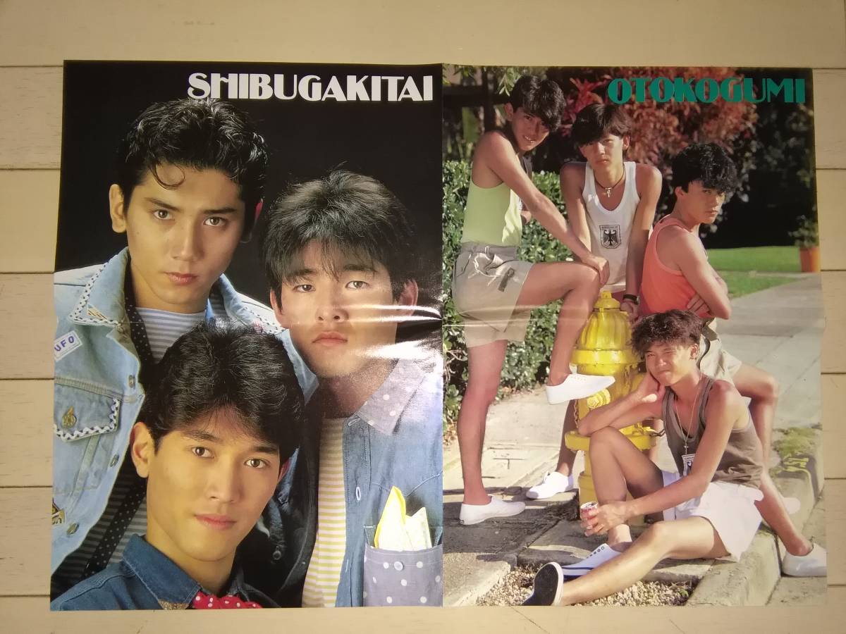当時物 80年代 アイドル 両面付録ポスター うしろゆびさされ組 河合その子 シブがき隊 男闘呼組 ポスター 売買されたオークション情報 Yahooの商品情報をアーカイブ公開 オークファン Aucfan Com