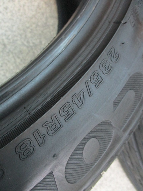 ブリヂストン BRIDGESTONE ECOPIA EP160 235/45R18 エコピア　２０１８年　５．５ｍｍ　６．５ｍｍ　レクサス　ＧＳ　ＬＥＸＵＳ　外し